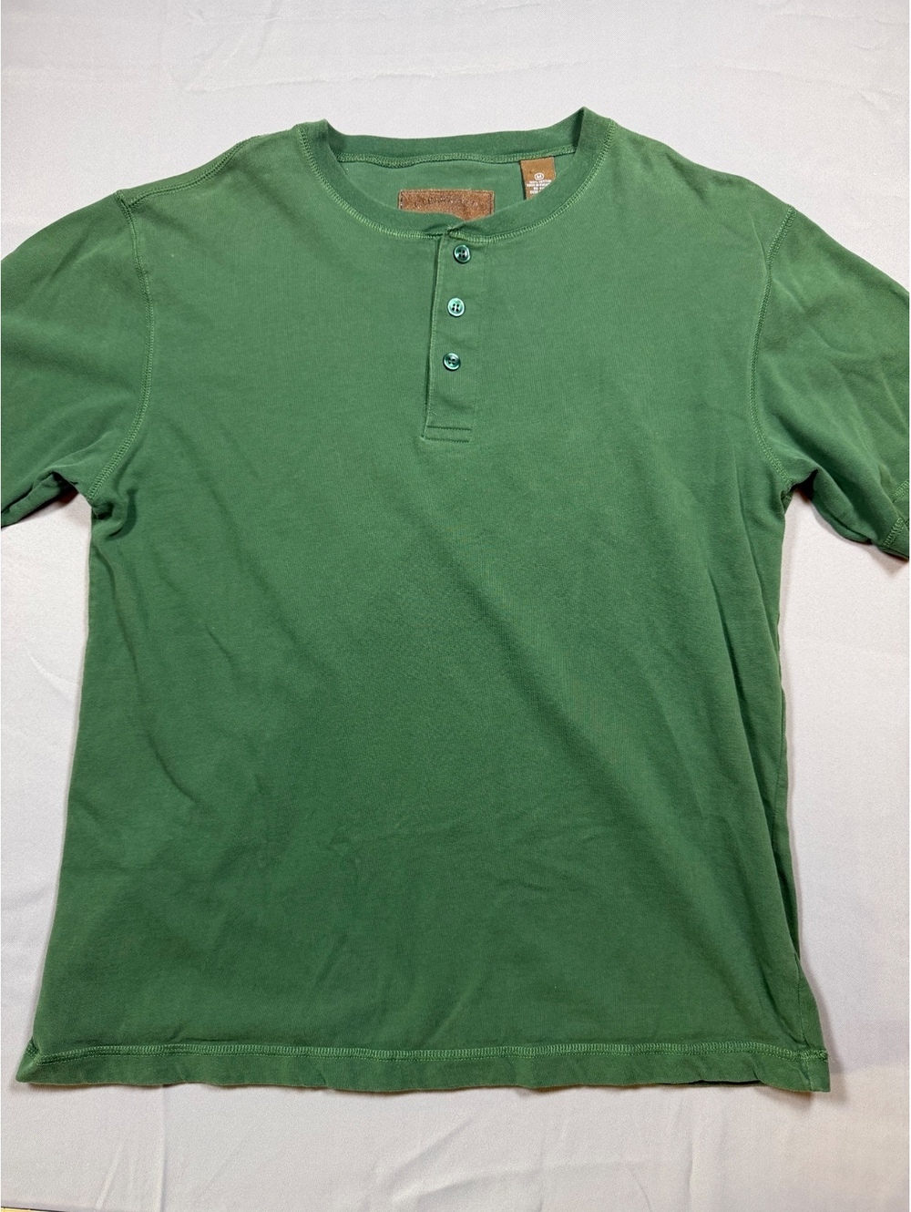 Clearwater green short sleeve henley shirt